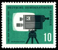 (1961-055) Марка Германия (ГДР) "Телевизионная камера"    День печати II Θ